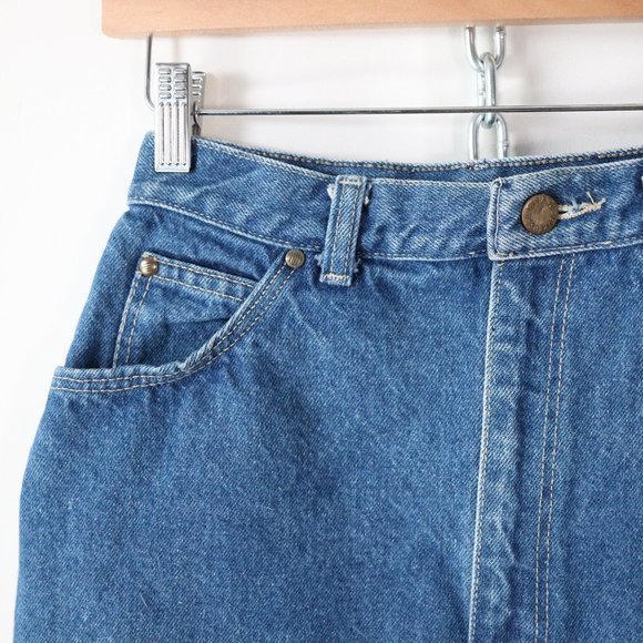 ❌SOLD❌vintage 90s high-waisted denim mini skirt - Picture 2 of 4
